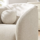 Modway - Holland Pivot Tissu chenille Fauteuil - Gris colombe-Coussins d’accent pour balle