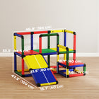 Qaba - Structure d’escalade pour enfants, avec toboggan et plateforme, aire de jeux - couleurs variées-La construction stable supporte jusqu'à 60 kg, offrant ainsi une tranquillité d'esprit aux parents 