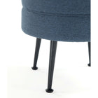 Manhattan Comfort - Bailey pouf moderne du milieu du siècle 18,11" - bleu, gris, avoine, vert sauge avec pieds noirs - lot de 4-Coussin passepoilé de haute qualité avec rembourrage en mousse moelleuse pour plus de confort et de style