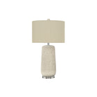 Monarch Specialties - Luminaire - 31 po H Lampe De Table - Crème Céramique - Abat-Jour Beige - Contemporain-Ajoutez une touche bohème contemporaine à votre pièce avec cette lampe de table de 31 pouces de haut, dotée d'un revêtement en céramique crème texturée avec un motif en relief sur une base en acrylique transparent, surmontée d'un abat-jour tambour simple en tissu beige et finie par un embout rond en céramique