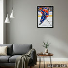 Connor McDavid Edmonton Oilers - Toile encadree - 22" x 31"-Prêt à accrocher - livré entièrement assemblé