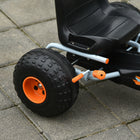 Aosom - voiture à pédales go-kart pour enfants style mignon - bleu clair-Assemblage simple requis 