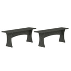 Manhattan Comfort - Ensemble de 2 bancs de salle à manger Coney 53,14 po style milieu du siècle moderne - gris-Banc de salle à manger moderne du milieu du siècle pour une utilisation en salle à manger