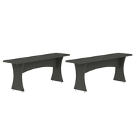 Manhattan Comfort - Ensemble de 2 bancs de salle à manger Coney 53,14 po style milieu du siècle moderne - gris-Banc de salle à manger moderne du milieu du siècle pour une utilisation en salle à manger