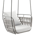 Modway - Kaliah Terrasse extérieure Aluminium Chaise à balançoire in Blanc gris clair-Cadre en aluminium revêtu en poudre