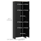 HOMCOM - Armoire de cuisine garde-manger 67 po à 4 portes avec étagères réglables - noir-4 portes pour garder les objets en sécurité et à l’abri de la poussière, avec des poignées en métal pour une ouverture et une fermeture faciles 