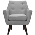 Modway - Posit Tissu rembourré Fauteuil - Gris clair-Rembourrage en mousse dense