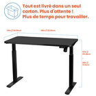 Motionwise - Bureau ergonomique assis-debout à moteur unique série M1 - Noir-Emballage sans tracas : Le bureau Motionwise est expédié dans une seule boîte, simplifiant ainsi la livraison et l'assemblage pour que vous puissiez l'utiliser immédiatement sans délai