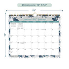 Blueline - 2027 Calendrier mural mensuel Tiles - 15 po x 12 po - bilingue-Un mois par feuille, un bloc par jour