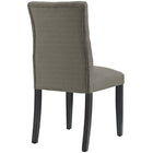 Modway - Duchess Tissu Chaise à manger Ensemble de 2 - Granite-Tissu fin Polyester Rembourrage 