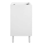 Modway - Calla 24" perforé Métal Armoire de toilette de salle de bain (lavabo non inclus) - Blanc-Niveleurs de pieds réglables