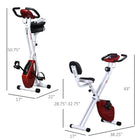 Soozier - Vélo D’Exercice Pliable Avec 8 Niveaux De Résistance Magnétique-Exercice aérobie et renforcement musculaire combinés  
