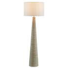 Modway - Saylor Nervures sculptées Bois Lampe sur pied avec abat-jour, Gris blanc-Nécessite 1 ampoule Type A de 20 W (non incluse)