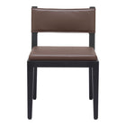 Zuo - Roxas Chaise de salle à manger - Brun - Ensemble de 2-Confort moelleux et rembourrage durable