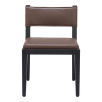 Zuo - Roxas Chaise de salle à manger - Brun - Ensemble de 2-Confort moelleux et rembourrage durable