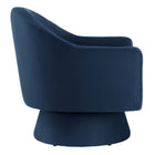 Modway - Astral Performance Velvet Tissu et bois Chaise pivotante - Bleu Minuit-Rembourrage en mousse dense