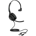 Jabra - Casque mono filaire USB-C/A et Bluetooth Evolve2 50 - Teams-Professionnalisme de travail n’importe où, avec la technologie de microphones à réduction de bruit