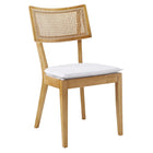 Modway - Caledonia Tissu tapis Chaise à manger Ensemble de 2 - Blanc naturel-Capacité de poids : 330 lb.