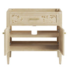 Modway - Elysian 36" Armoire de toilette de salle de bain (lavabo non inclus) - Bourgogne-Placage en bois de burl