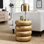 Modway - Ellery Rond empilé Bois Table d’appoint - Naturel-Construction en bois massif de manguier