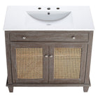 Modway - Lilo 36" Vanette de salle de bain - Gris blanc-8