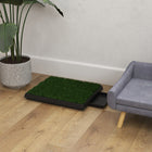 PawHut - Tapis d’herbe pour chien avec plateau, gazon artificiel pour chiens, plateau de toilette pour chien (51 x 63 cm)-Matériau : PP, PE 