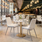 Zuo - Magnus Chaise de salle à manger - Blanc/Argent - Ensemble de 2-Supporte jusqu'à 280 lb