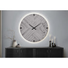 Monarch Specialties - 9038 Surdimensionné Grand Horloge Murale Rond de 30" - Gris-Profitez d'une mesure précise du temps grâce au mouvement à quartz, un mécanisme sans tic-tac qui garantit une ambiance paisible, avec un affichage facile à lire pour vérifier rapidement l'heure