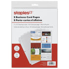 Staples - Pochettes pour cartes de visite - Lot de 5-Pages de cartes de visite