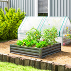 Outsunny - Jardin surélevé 4 pi x 4 pi x 1 pi pour légumes - gris clair-Convient pour planter des légumes, des herbes et des fleurs dans votre jardin 