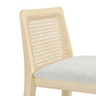 Modway - Monarch Bois et rotin Tabouret de bar - Ivoire blanc ancien tissé naturel à bruyère-8