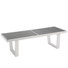 Modway - Sauna 4' Acier inoxydable Banc - Argent-Acier inoxydable poli