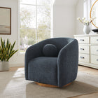 Modway - Holland Pivot Tissu chenille Fauteuil - Marine-Rembourrage en mousse moelleux et support de ressort