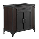 Modway - Steamforge 36" Vanette de salle de bain - Noir noir-Meuble de salle de bain industrielle moderne