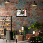 Filip Gustavsson 20x29 Wild Protecting the Net-H - Toile encadree - 31" x 22"-Sous licence officielle de la LNH et de l'AJLNH