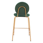 Zuo - Odessa Tabouret de comptoir - Vert/Or - Ensemble de 2-Garantie limitée de 3 ans
