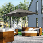 Outsunny - Parasol déporté carré suspendu 8 pi L x 8 pi l avec rotation à 360°, gris clair-La toile de 8' x 8' (245 x 245 cm) offre une ombre complète dans n'importe quel parc, jardin, terrasse, cour, plage, piscine ou autre espace extérieur  