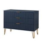 Manhattan Comfort - Dumbo commode moderne et commode haute 5 tiroirs - bleu minuit - ensemble de 2-Parfait pour le rangement de la chambre, les lampes ou les objets de décoration