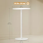 HOMCOM - Table de bar ronde pour 2, assemblage facile pour bar à domicile, cocktail, bistrot - blanc-Design classique adapté à divers environnements 