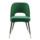 Modway - Rouse Performance Velvet Fauteuil d’appoint de salle à manger - Émeraude-Capacité de poids de la chaise : 331 lb.