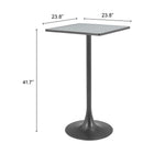 Zuo - Spot Table de bar - Gris/Noir-Garantie limitée de 3 ans