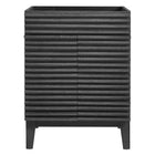 Modway - Render 24" Armoire de toilette de salle de bain (lavabo non inclus) - Charbon de bois-Style moderne du milieu du siècle