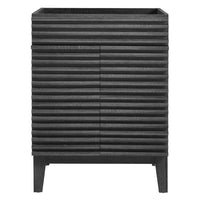 Modway - Render 24" Armoire de toilette de salle de bain (lavabo non inclus) - Charbon de bois-Style moderne du milieu du siècle