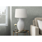 Monarch Specialties - Luminaire - 30 po H Lampe De Table - Céramique Blanche - Abat-Jour Ivoire / Crème - Transitionnel-Profitez d'options d'éclairage polyvalentes grâce à l'interrupteur 3 voies pratique compatible avec une ampoule 3 voies jusqu'à 100 W (ampoule non incluse), qui vous permet de régler sans effort la luminosité en fonction de votre humeur et de vos besoins