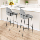 Zuo - Jambi Tabouret de bar - Noir/Blanc - Ensemble de 2-Dimensions: 21,3 po L x 20,1 po L x 42,9 po H