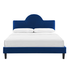 Modway - Soleil Performance Velvet Lit plein, Marine-Assemblée requise