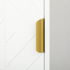 Kleankin - Armoire à linge de salle de bain étroite avec étagère réglable et deux portes - blanc-Matériau : MDF, Acier 