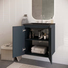 Modway - Bryn Support mural de 24" Vanette de salle de bain - Gris Noir-Conception murale