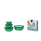 CIRQULA ENS/4 Rnd Shlw 350+750 mL, 1.25+2.25L/12+25+47+76oz  Vert Vif-Va au lave-vaisselle