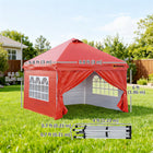 Outsunny - Tente auvent pliante 10 pi l x 10 pi L - Abri soleil instantané - Rouge-Trois réglages de hauteur par intervalles de 4 po (10 cm)